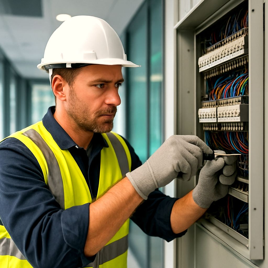 Glass & Sons Electric Inc on the job